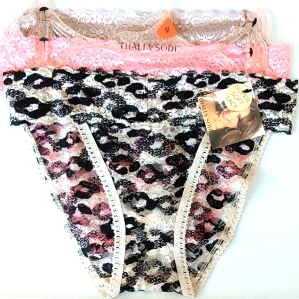100 THALIA SODI LACE PANTIES 3-PACK SET SIZE MEDIUM NWT